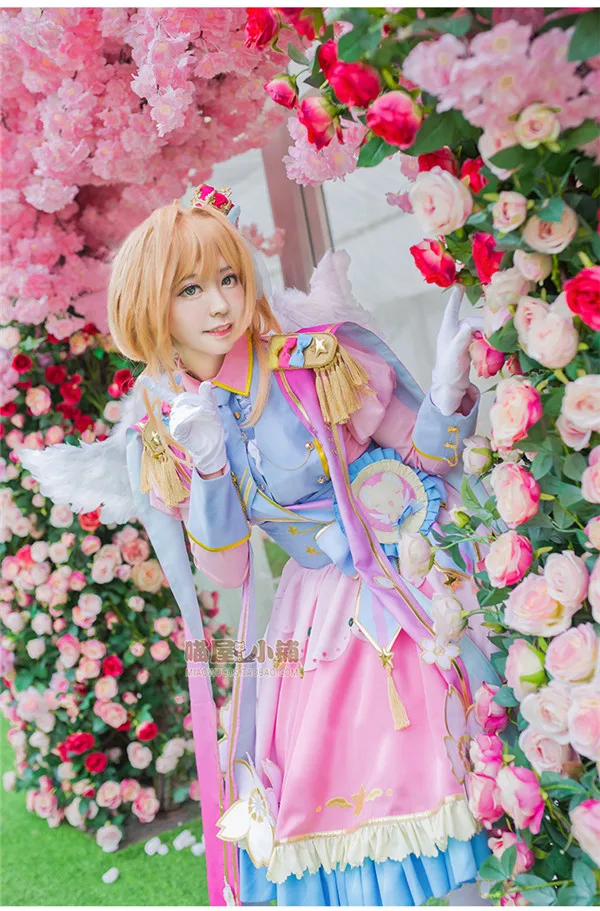 Custom Made Anime Cosplay Kostuum Card Captor Sakura Lolita Jurk Verjaardag Shirt + Rok Zoete En Mooie Stijl Volledige Sets een Custom Made Anime Cosplay Kostuum Card Captor Sakura Lolita Jurk Verjaardag Shirt + Rok Zoete En Mooie Stijl Volledige Sets een