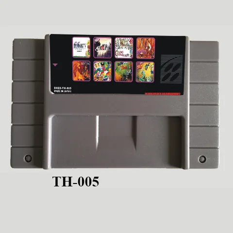 

TH005 16 bit Big Gray Game Card For USA Game Player 8 In 1 NTSC Version