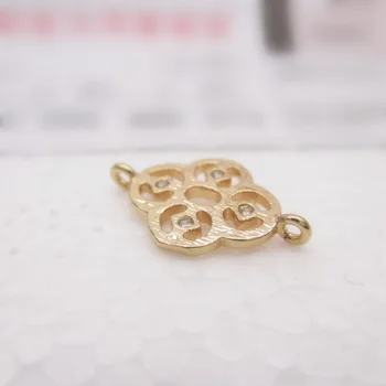 

Gold color Double hanging hollow metal Motif pendant 9*14.5mm 10pcs