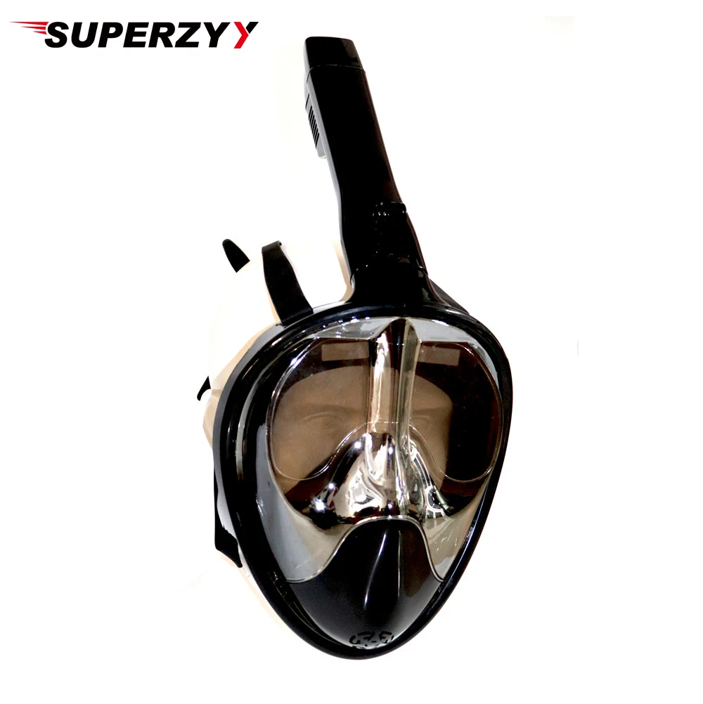 

Plated Silver Scuba diving Mask Underwater Anti Fog Full Face Snorkeling Mask Women Men Kids Swimming Snorkel Diving Equipment