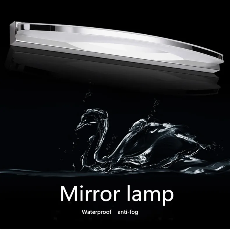 Современный светодиодный настенный светильник Wandlamp 39-100 см, 8 Вт-19 Вт, бра из нержавеющей стали, настенный светильник для ванной комнаты, зеркало, передний светильник, лампа для ванной комнаты