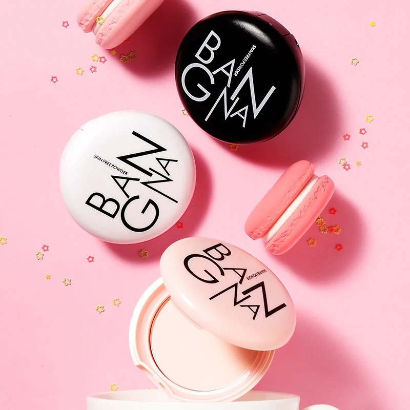 Pressed Powder Waterproof Oil Control Longlasting Makeup Shimmer White Bronzer Brightener Face Highlighter Setting Powder