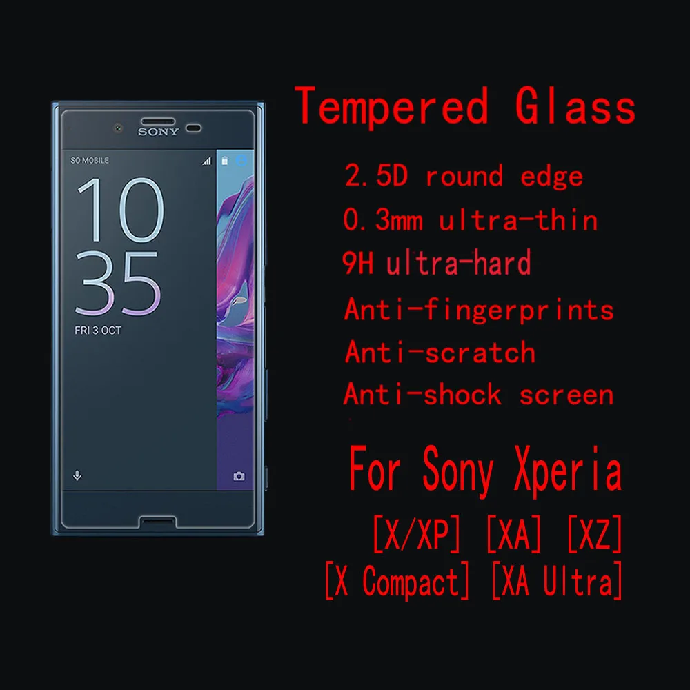 3 шт./лот FENGHEMEI Закаленное стекло протектор для Sony Xperia X/XP чехол XA; XZ X Compact XA Ultra XA1 Plus XA2 ultra XZS XZ premium