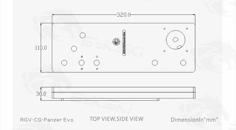 BYKSKI акриловый бак использовать для COUGAR Panzer Evo компьютерный корпус/3PIN 5 V D-RGB/Combo DDC насос крутой водный канал решение