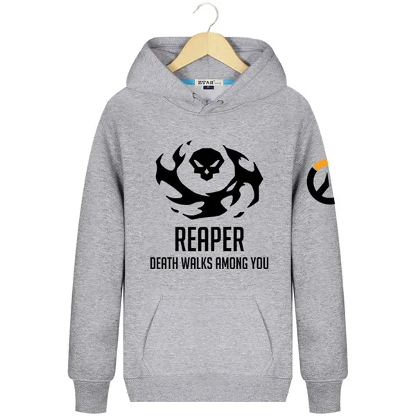 Игра OW Все фигурки жнец/Genji/Hanzo Толстая куртка с капюшоном зимний флисовый пуловер Толстовка Топ