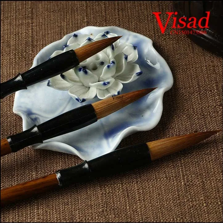 VISAD кисточка для китайской каллиграфии шерсть ласки крючок линия кисти ручка Набор для художника 3 шт./упак