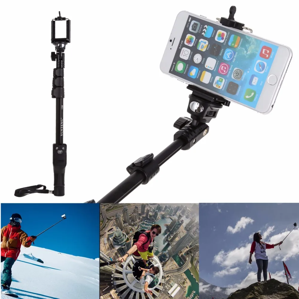 Для Gopro Dslr камеры IOS Android телефон селфи палка Yunteng 1288 Bluetooth выдвижной ручной Yt-1288 штатив монопод VS 188