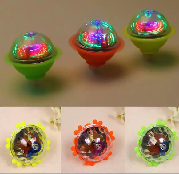 Цветная Вспышка светодиодная световая Игрушка музыкальный Волчок Peg-Top Spinner Спиннинг Классические игрушки Горячая Детская игрушка YH1042