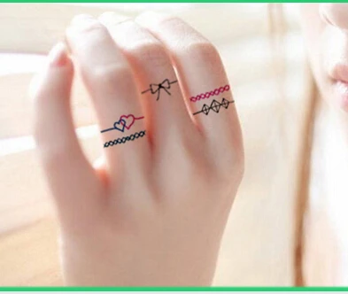 Originales pegatinas anillo tatuaje impermeable mano dedo tobillo hombres y mujeres|stickers fruit|ringring water -