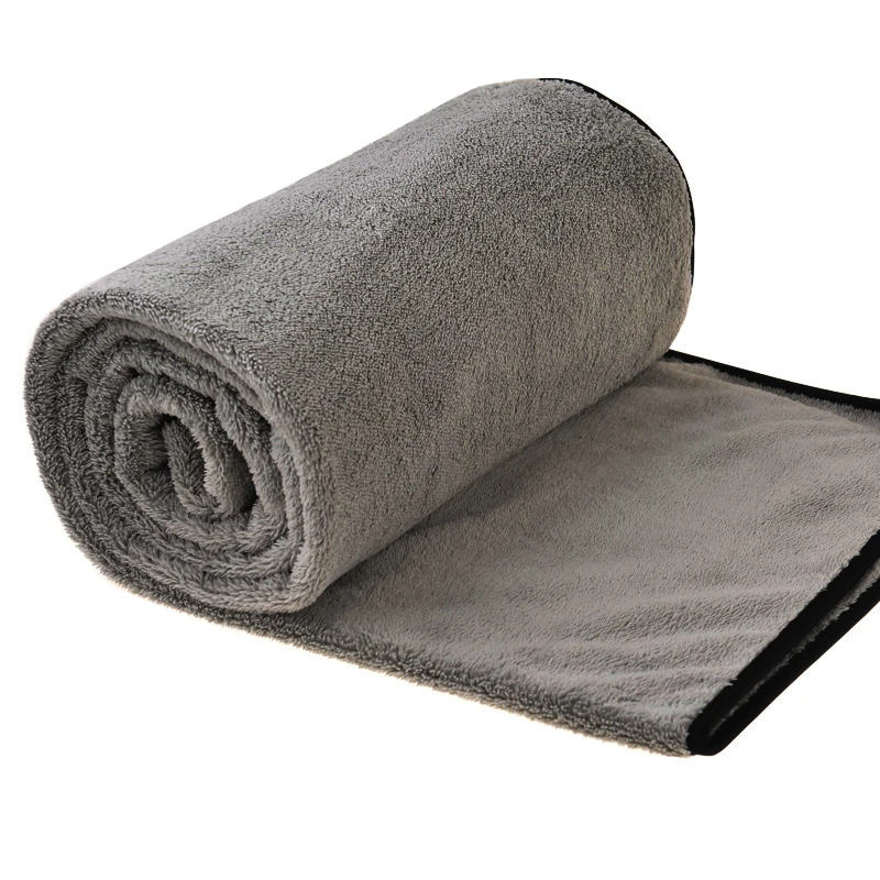 Супер абсорбирующее полотенце из микрофибры для мытья автомобиля, сушильная ткань для автомобиля, большой размер 60X40 см, подшивающая ткань для ухода за автомобилем, детальное полотенце