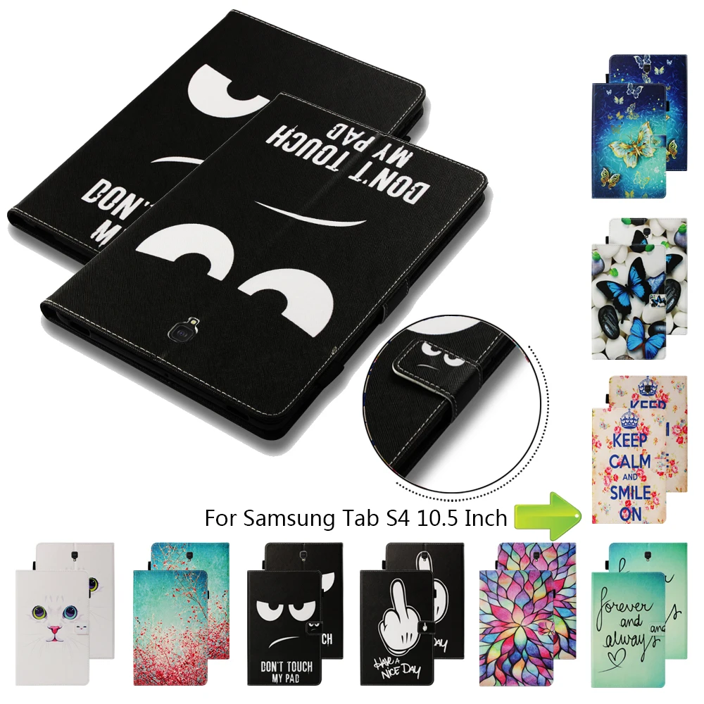 Окрашенный кожаный чехол для Samsung Galaxy Tab S4 10 5 Обложка T830 T835 SM-T830 умный