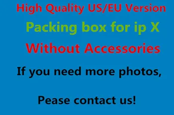 

50pcs/lot US,EU Version Retail Package Empty Packing Box for Phone X without Accessories With Manual Sticker