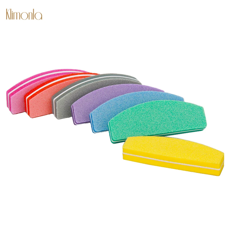 

20pcs Nail Buffer Files For UV Gel Nail Polishing Blocks 100/180 Mix Color Nail File With Boat Shape Manicure Tools