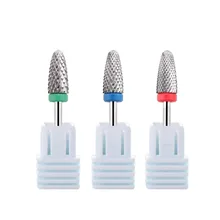 Makartt твердосплавные сверла для ногтей 3 шт. акриловый гель грубая средняя тонкая 3/32 для электрической педикюрная пилка для ногтей маникюр F0706