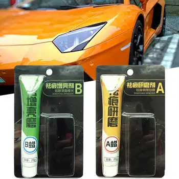 

New Style 1pcs Car AB Scratch Wax Paint Repair Kit Decontamination Yellow Processing Wax Polishing Grinding Sun Pattern