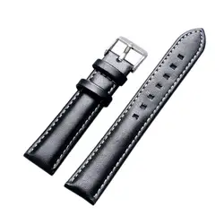 18 мм/20 мм/22 мм/24 мм черный Пояса из натуральной кожи часы ремешок для Для женщин Для мужчин часов часы браслет cinturino