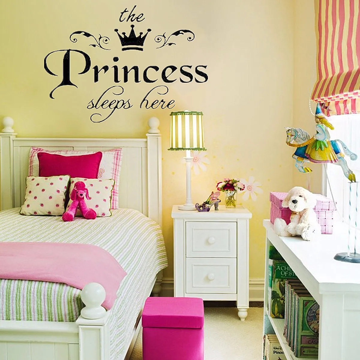 

Letters Princess Sleeps DIY Wall Stickers for Kids Room Removeable Home Decor Children Bedroom Dormitory Decoration Wall Decals