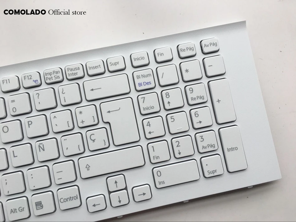 SP Spanish Keyboard For SONY VPC-EC EC EC21 EC25FX White With frame Laptop Keyboard SP Layout (2)