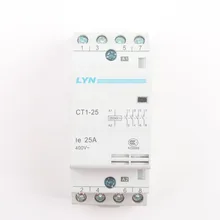 Auxiliar de partida KOHTAKTOP CT1 CT1-25 16A 20A 25A 4 P 220 V 50or60HZ Din rail AC контактор для дома
