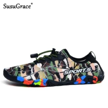 SusuGrace aqua/Летняя водонепроницаемая обувь; дышащие пляжные тапочки для пары; обувь для верховой езды; носки для дайвинга; Tenis Masculino