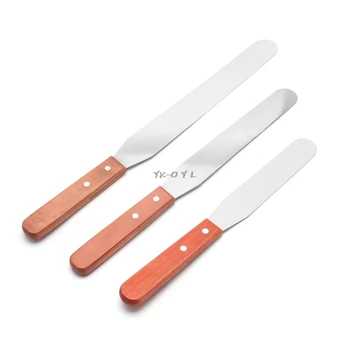 

6/8/10 Inch Stainless Steel Cream Cake Spatula Butter Knife Soft Pastry Cake Confectioner Frost Spreader Decoration