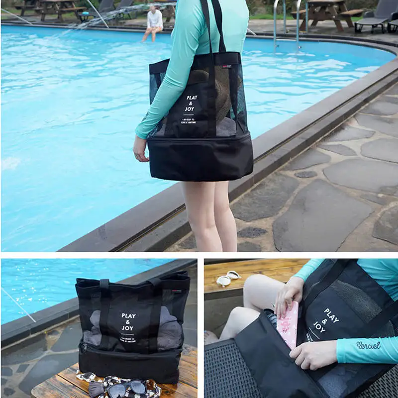 

Casual Transparent Large Capacity Travel Women Handbags Fashion Folding Shopping Female Shoulder Bag Lady Tote clutch bags 2019