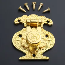 1Pc Box Latch Clasp Alloy Wooden Jewellery Box Vase Buckle Metal Box Hasp Pattern Latch Lock Decorative Antique Vintage in stock antique box buckle suitcase lock hasp antique wooden trunk metal buckle