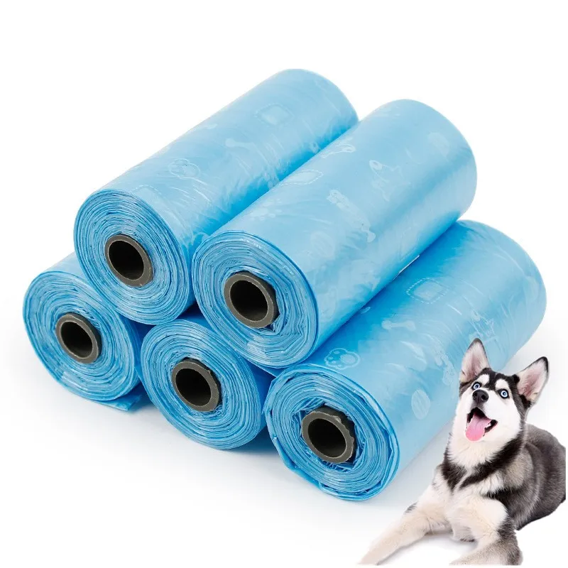 3 roll/45bags Printing Style Pet Dog Waste Poop Bag Garbage Trash Bags for Dogs Cats Supplies | Дом и сад