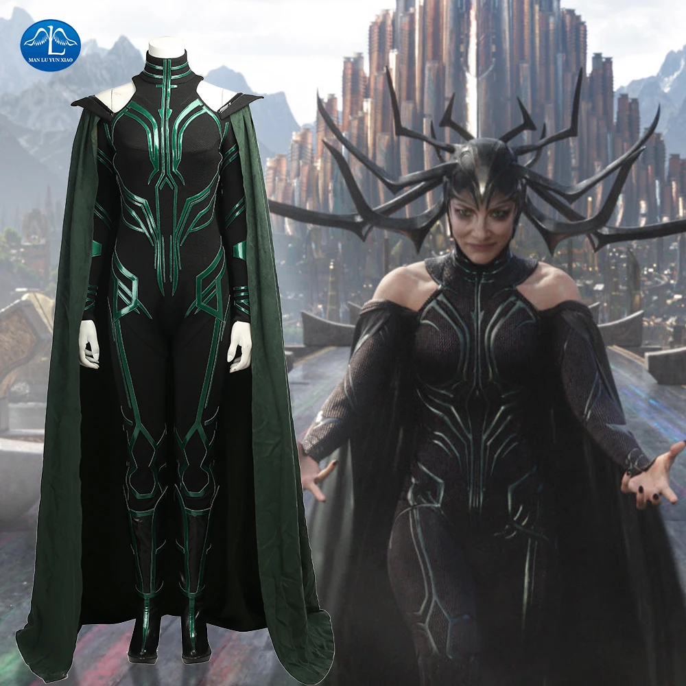 MANLUYUNXIAO Movie Thor 3 Costume Hela cosplay Costume Thor Ragnarok cosplay Costume женские костюмы на Хэллоуин для взрослых