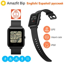 Huami Amazfit Bip Смарт часы [русский] Спортивные часы темп Bluetooth 4.0 GPS смарт часы сердечного ритма 45 дней Батарея IP68 Smart Watch