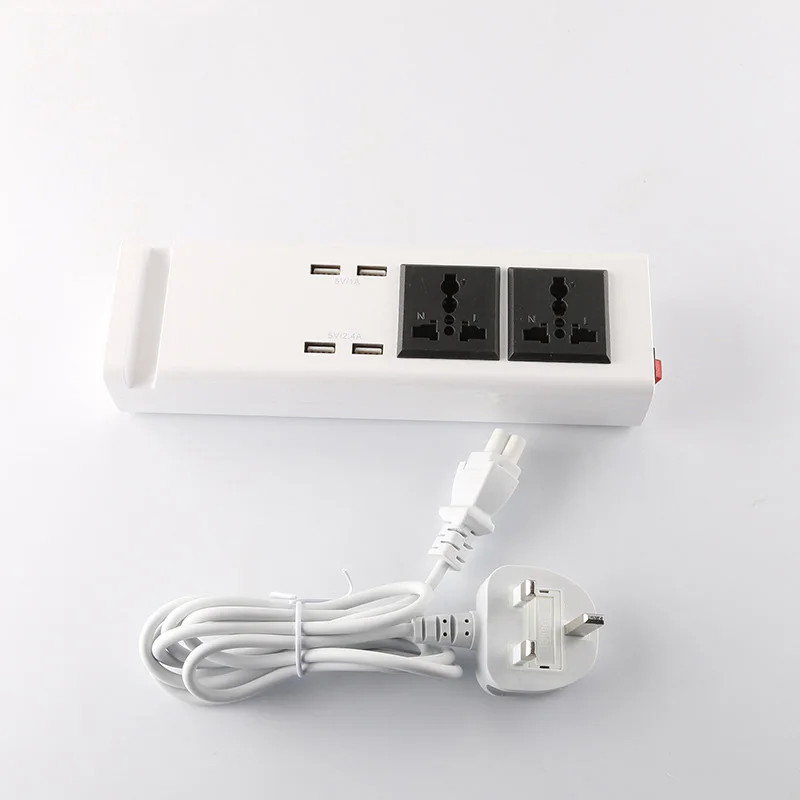 Pаспродажа 1,5 м удлинитель Универсальный 4 USB Зарядное устройство Порты Мощность Travel Adapter полосы переключатель гнездо для ЕС Великобритания США Plug для ...