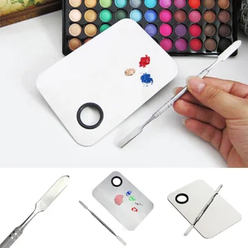 

New Stainless Steel Palette Spatula Tool Kit Makeup Nail Eye Mixing Professional Hands-free Cosmetic Easy to Clean