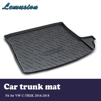 

1Set Car Cargo rear trunk mat For VW C-Trek 2016 2017 2018 Styling Boot Liner Tray Waterproof carpet Anti-slip mat Accessories