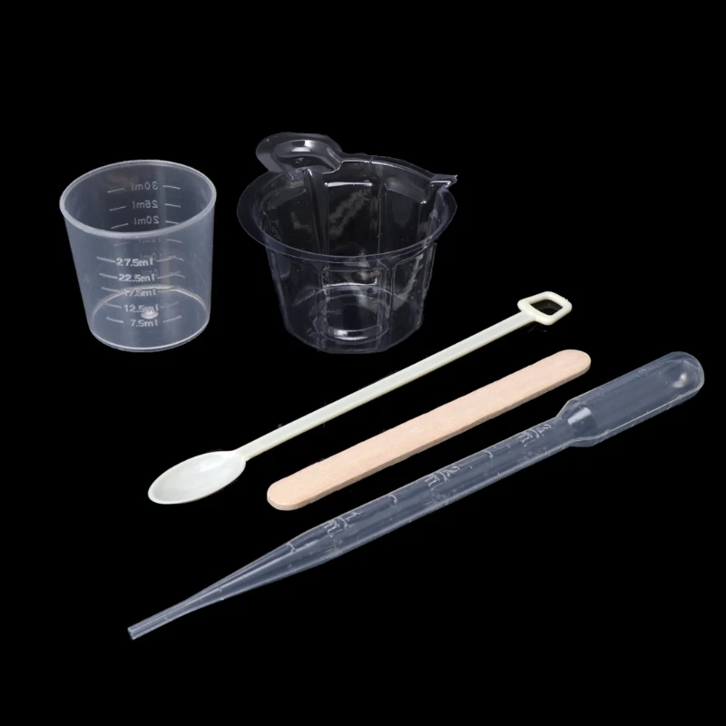 

DIY Epoxy Resin Molds Jewelry Making Tool Kit With Stirrers Droppers Spoons Cups B36D