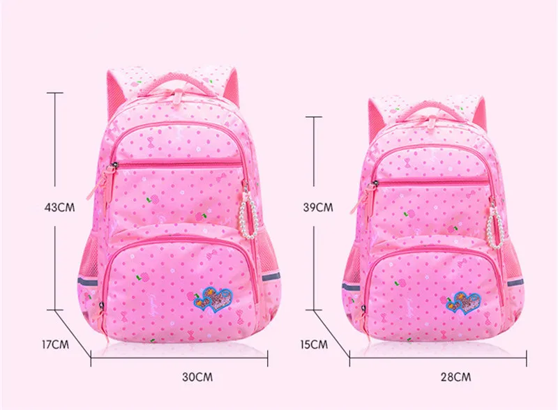 Dot Печать школьный рюкзак водонепроницаемые школьные рюкзаки для девочек 2 размера большой емкости путешествия дети рюкзак детские школьные сумки