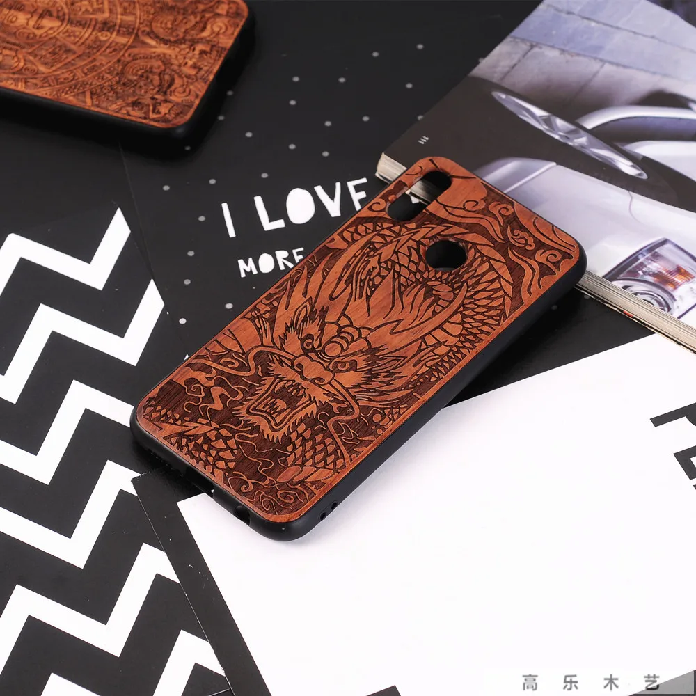 Деревянный чехол для huawei P20 Pro P20 Lite Lazer задняя мягкая накладка на край модный легкий и ультратонкий полузавернутый чехол