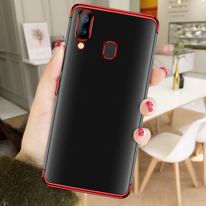 Shining Plating Siliocn TPU Phone Case For Samsung Galaxy A7 A8 A6 Plus A9 2018 A50 A30 A10 A5 A3 2017 Ultra Slim Clear Cover | Мобильные
