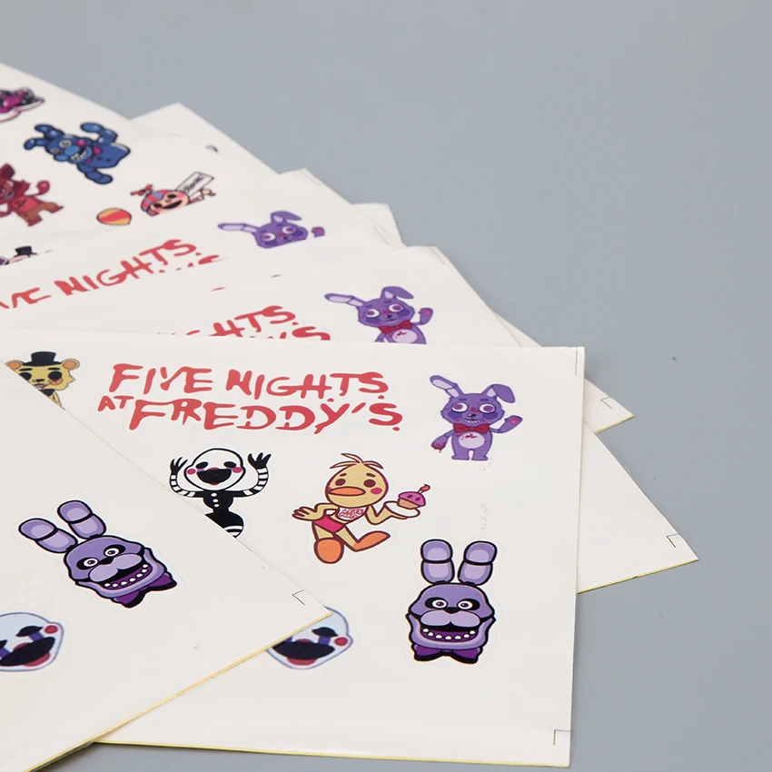10 шт./лот наклейки Five Nights at Freddy's для автомобиля ноутбука кекса Freddy Fazbear Весенняя