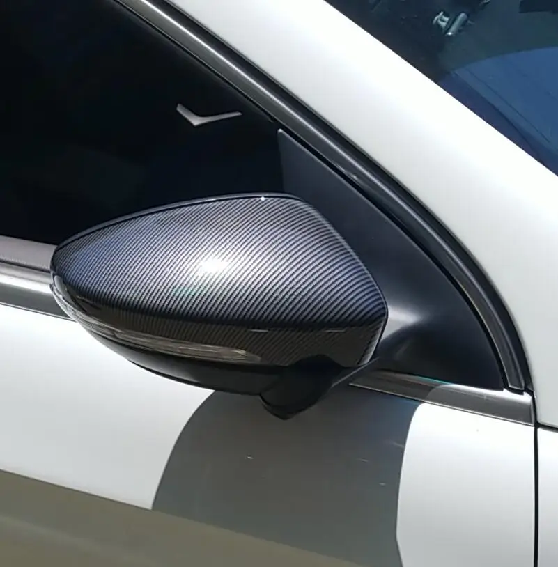 Полная замена углеродного волокна вид заднего вида крыла зеркала крышки для Volkswagen VW Beetle CC Eos Passat Jetta Scirocco