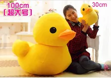huge yellow duck plush toy lovely duck doll pillow birthday gift about 100cm big duck