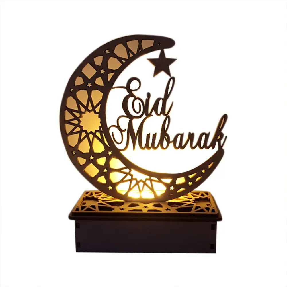 DIY светодиодный Деревянный Луна струнные лампы светодиодный свет шнура фестиваль дворец декоративное освещение для мусульманских Ислам ИД Мубарак Рамадан