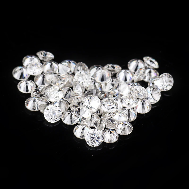 Melee Size GH Near White Color 120pcs/pack Test Positive 0.9mm Round Shape Moissanites Loose Stone for Jewelry Making Melee Size GH Near White Color 120pcs/pack Test Positive 0.9mm Round Shape Moissanites Loose Stone for Jewelry Making