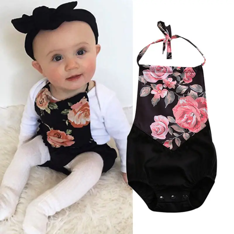 Baby Girl Summer Clothing Bodysuits Newborn Infant Baby Girls Floral