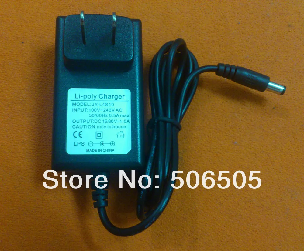 

16.8V 1A charger adapter for 4S Lithium battery pack 16.8V charger for 14.8V 16.8V Lithium battery pack Free shipping