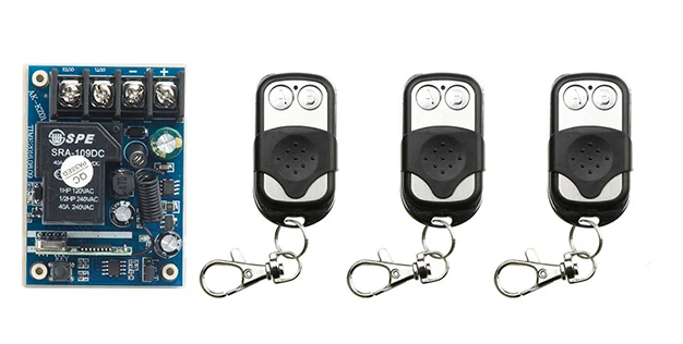 

New DC12V 24V 36V 48V 1CH 1Channe Radio Remote Control Switch Receiver 3* Metal Push Button Transmitter Learning Code