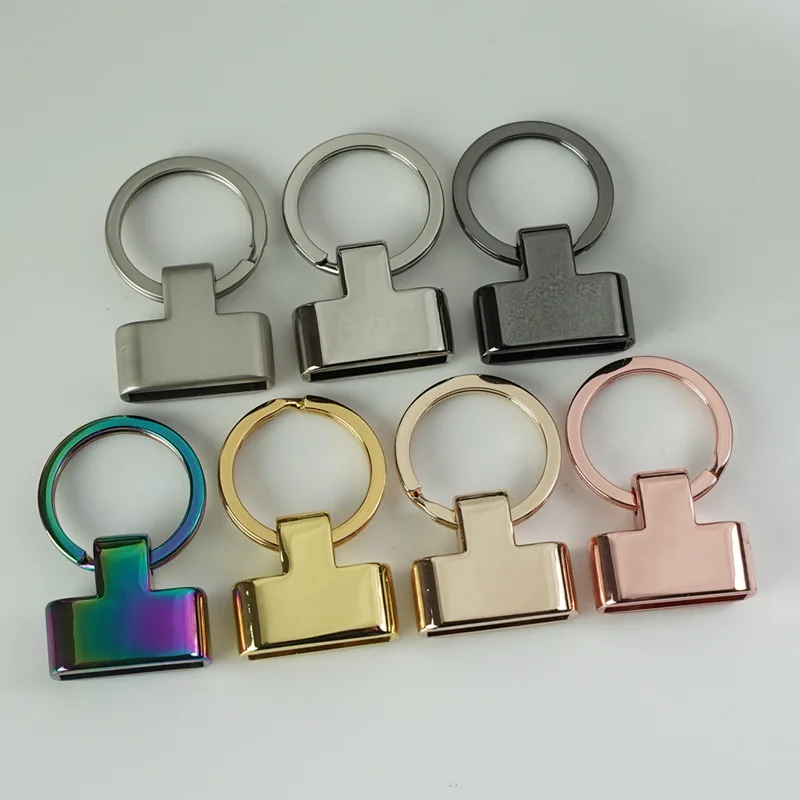 

3Pcs 45x30mm Key Fob multiple colour with Screw keychain Split Ring For Wrist Wristlets Tail Clip