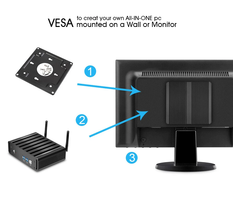 HLY i7 Mini PC Core i7 7500U i7 6500U Mini Computer 4K HD Windows 10 Celeron 2955U Computer PC Desktop HDMI USB Wifi