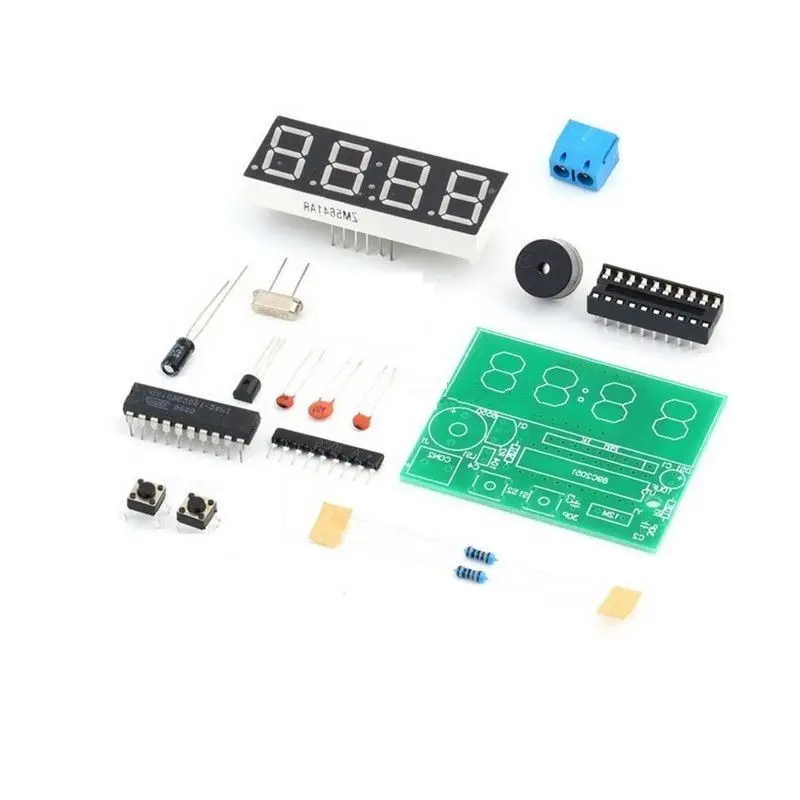 

1PCS AT89C2051 Digital 4 Bits Electronic Clock Electronic Production Suite Kit