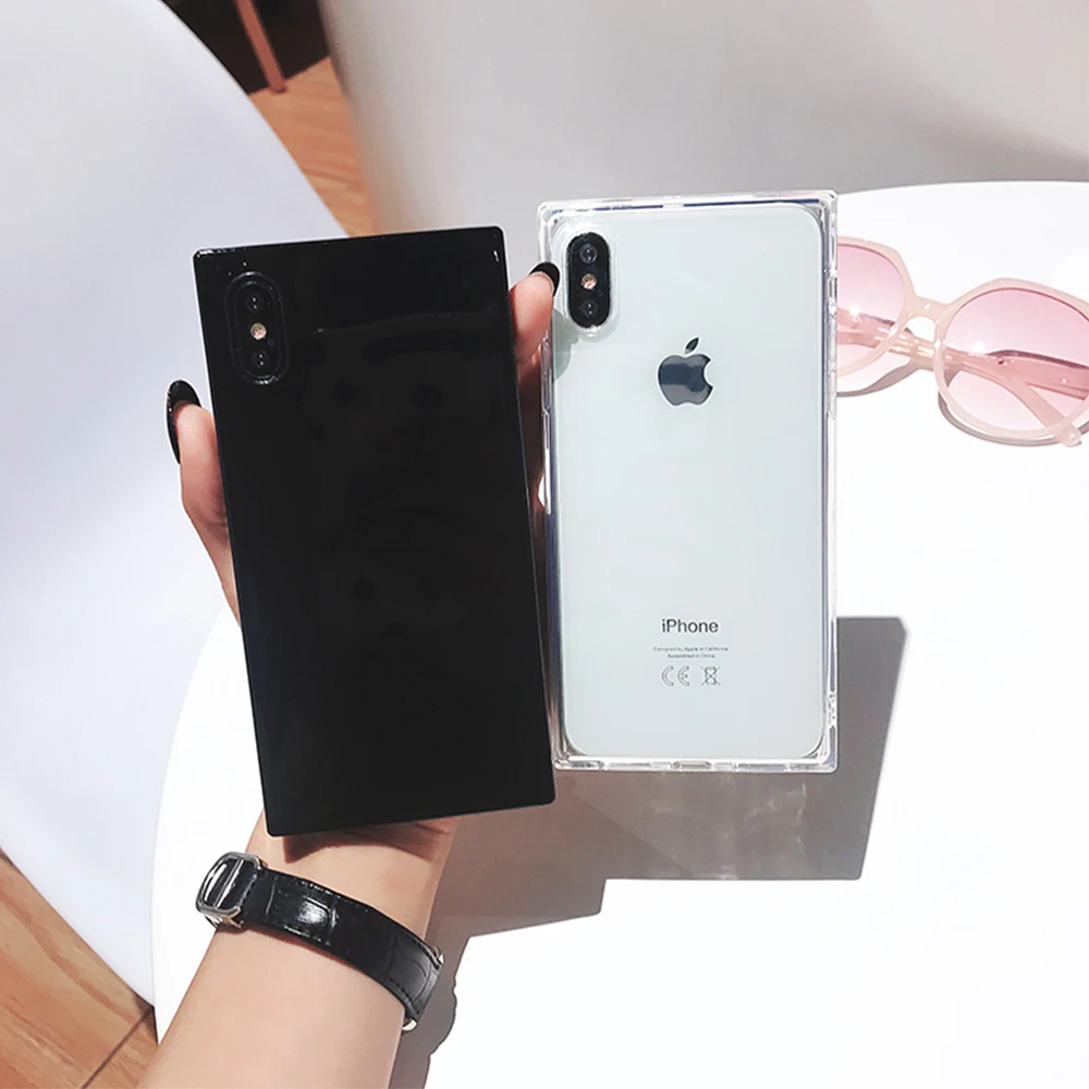 Квадратный чехол для Apple iPhone 11 Pro Max 12 Mini 8 7 6 6s Plus X силиконовый мягкий из ТПУ девочек