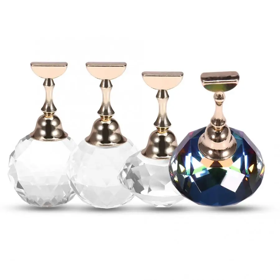 

For Nails 4 Types Magnetic Nail Tip Practice Stand Base Alloy Nail Art Display Stand Manicure Tool Nails Accessoires